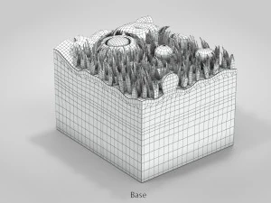 Язык с подробным разрезом 3D Модель