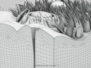 Tongue with Detailed Cross-section 3D Model