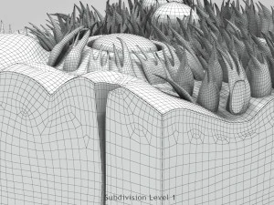 Язык с подробным разрезом 3D Модель