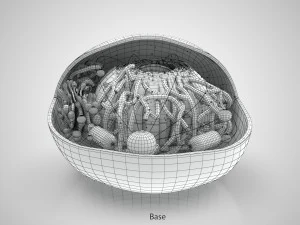Estructura celular animal Modelo 3D