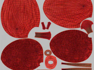 Digestive Organs with Anatomic Cut 3D Model