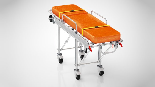 Aluminum Alloy Stretcher Model 3D .c4d .max .obj .3ds .fbx .stl .blend 