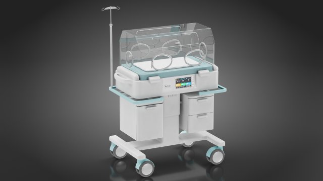 Baby Incubator 3D Model .c4d .max .obj .3ds .fbx .stl .blend 
