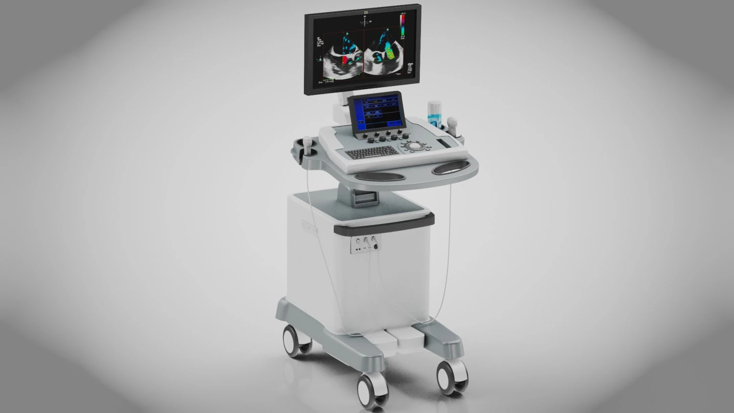 Sonographic Scanner Ultra-sonic 3D Model .c4d .max .obj .3ds .fbx .stl .blend 