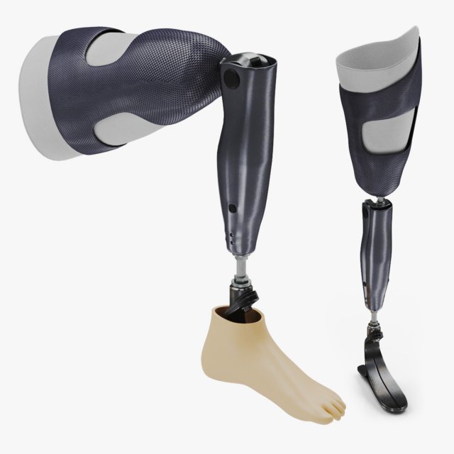 Above Knee Leg Prosthetics - Implant Modelo 3D .c4d .max .obj .3ds .fbx .stl .blend 