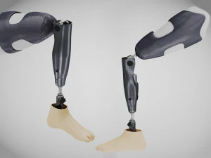Pr&oacute;teses Acima do Joelho - Implante Modelo 3D