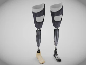 Pr&oacute;teses Acima do Joelho - Implante Modelo 3D