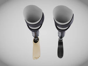 Pr&oacute;teses Acima do Joelho - Implante Modelo 3D