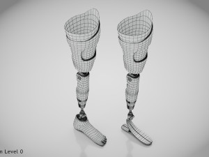 Above Knee Leg Prosthetics - Implant Modelo 3D