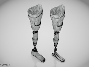 Above Knee Leg Prosthetics - Implant Modelo 3D