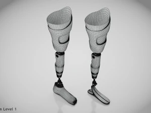 Pr&oacute;teses Acima do Joelho - Implante Modelo 3D
