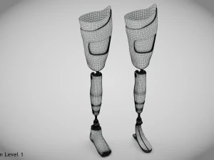 Pr&oacute;teses Acima do Joelho - Implante Modelo 3D