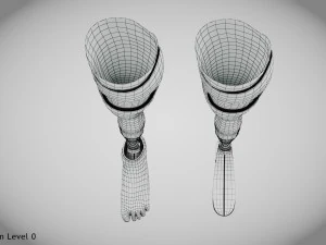 Pr&oacute;teses Acima do Joelho - Implante Modelo 3D