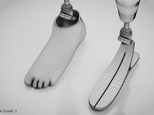Above Knee Leg Prosthetics - Implant Modelo 3D