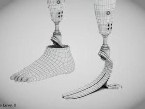 Pr&oacute;teses Acima do Joelho - Implante Modelo 3D