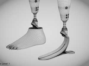 Above Knee Leg Prosthetics - Implant Modelo 3D