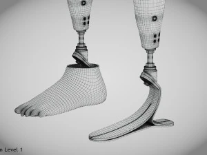 Pr&oacute;teses Acima do Joelho - Implante Modelo 3D