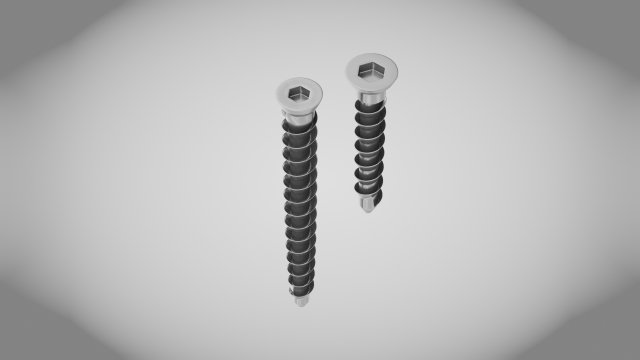 Bone Screw 2 size -Implant 3D Модель .c4d .max .obj .3ds .fbx .stl .blend 