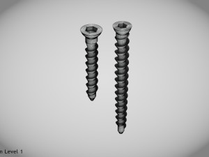Bone Screw 2 size -Implant 3D Модель