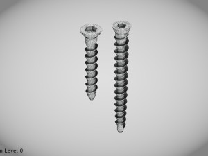 Bone Screw 2 size -Implant 3D Модель