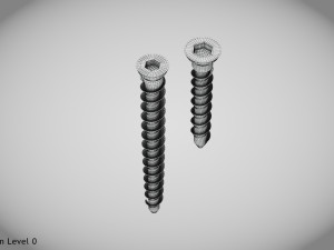 Bone Screw 2 size -Implant 3D Модель