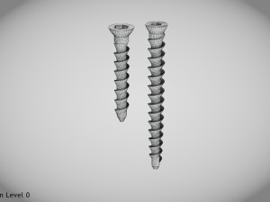 Bone Screw 2 size -Implant 3D Модель
