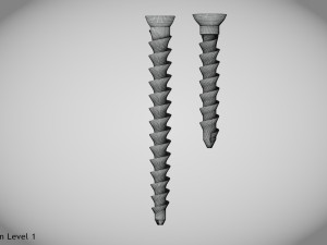 Bone Screw 2 size -Implant 3D Модель