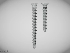 Parafuso &oacute;sseo tamanho 2 -Implante Modelo 3D
