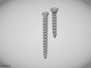 Bone Screw 2 size -Implant 3D Модель