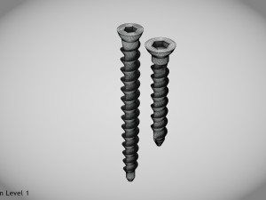 Bone Screw 2 size -Implant 3D Модель