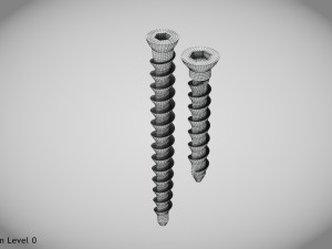 Bone Screw 2 size -Implant 3D Модель