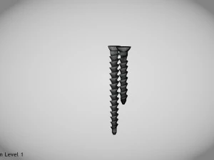 Parafuso &oacute;sseo tamanho 2 -Implante Modelo 3D