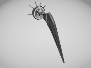 Hip Implant Low-poly 3D Model