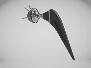 Hip Implant Low-poly 3D Model