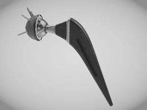 Hip Implant Low-poly 3D Model
