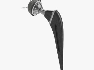 Hip Implant Low-poly 3D Model