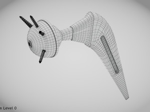 Hip Implant Low-poly 3D Model
