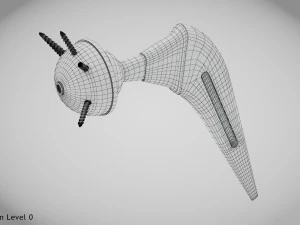 Hip Implant Low-poly 3D Model