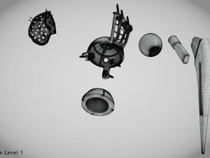 Beckenimplantat 3D Modell