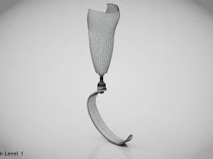 무릎 아래 보철물 3 3D 모델