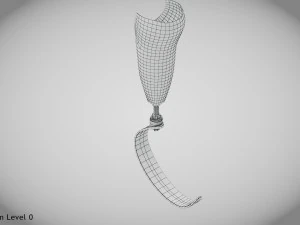 무릎 아래 보철물 3 3D 모델