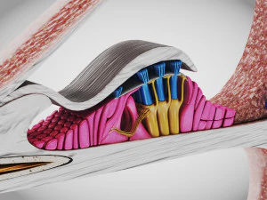 Sezione trasversale della coclea Modello 3D