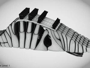 Sezione trasversale della coclea Modello 3D