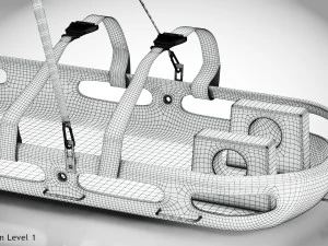 Helicopter Stretcher 3D Model