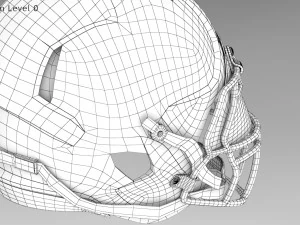 Football Helmet Type1 3D Model