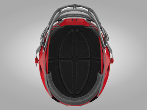 Red Football Helmet Modèle 3D