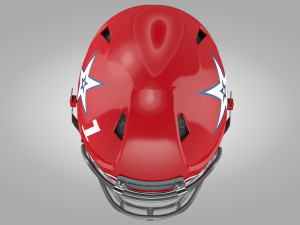 Red Football Helmet Modèle 3D