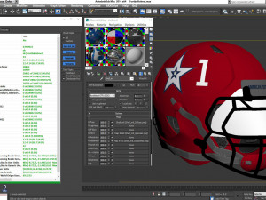 Red Football Helmet Modèle 3D