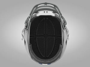 White Football Helmet Modelo 3D