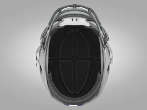 White Football Helmet 3D Model